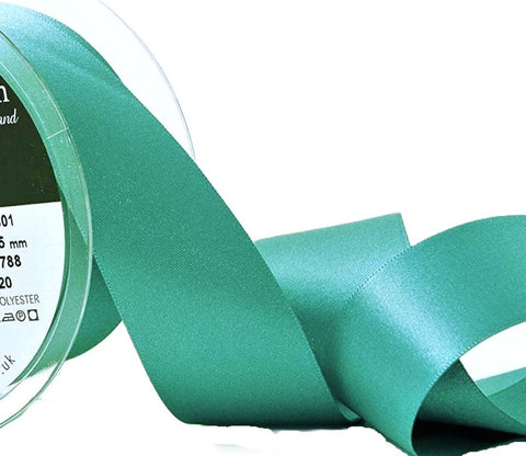 35mm Petrol Double Satin Ribbon | Berisfords 9788