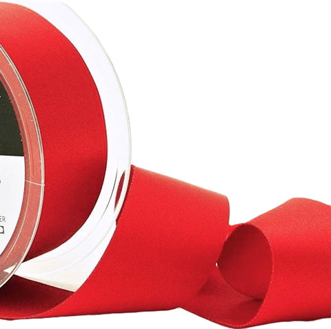 35mm Poppy Red Double Satin Ribbon | Berisfords 21