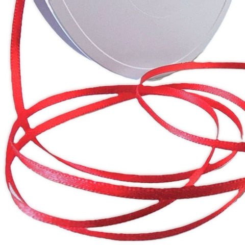 3mm Poppy Red Double Satin Ribbon | Berisfords 21