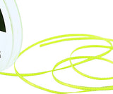3mm Fluorescent Yellow & Silver Metallic EdgeSatin Ribbon | Berisfords 6846