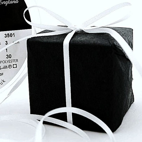 3mm White Double Satin Ribbon | Berisfords 1