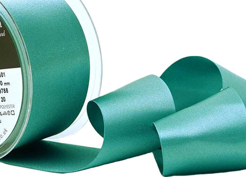 50mm Petrol Double Satin Ribbon | Berisfords 9788