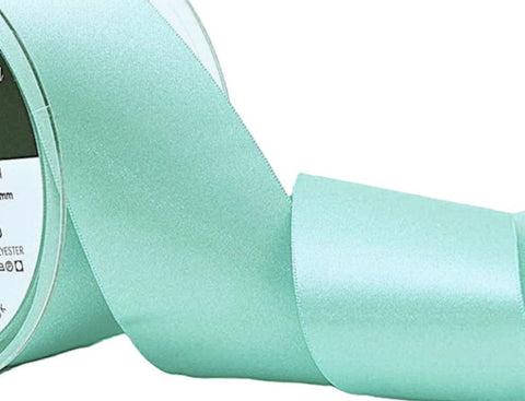 70mm Aqua Double Satin Ribbon | Berisfords 78