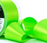 50mm Fluorescent Green Double Satin Ribbon | Berisfords 6847