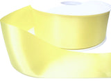 70mm Pale Lemon Double Satin Ribbon | Berisfords 14