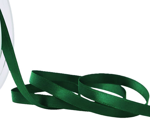 7mm Hunter Green Double Satin Ribbon | Berisfords 455
