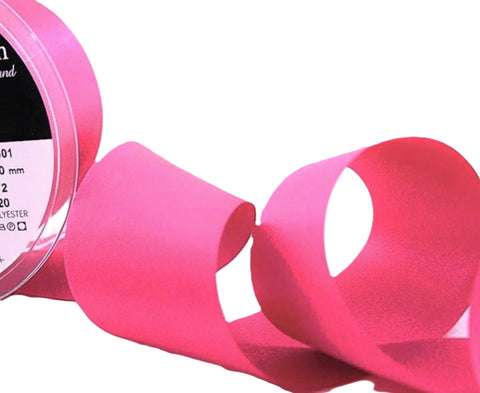 50mm Shocking Pink Double Satin Ribbon | Berisfords 72
