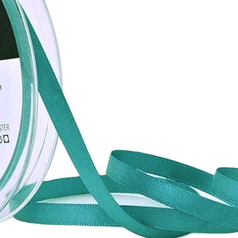 7mm Petrol Single Face Satin Ribbon by Berisfords