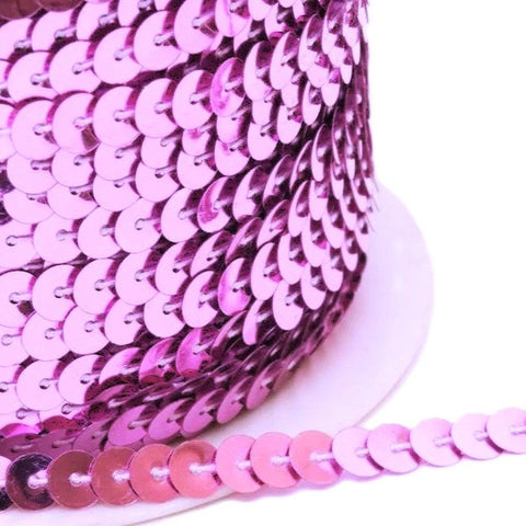 6mm Purple Pink Strung Sequins