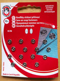 SF11 5mm Nickel Plated Brass Snap Fasteners. Size 000