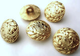 15mm Pale Gold Vintage Metal Shank Button