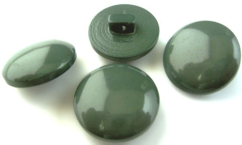 16mm dark petrol green gloss domed shank button.