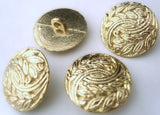 20mm Pale Gold Vintage Metal Shank Button
