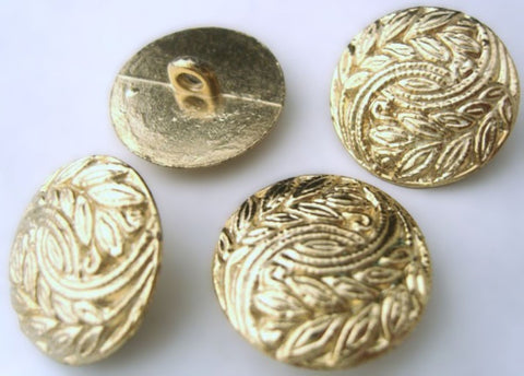 20mm Pale Gold Vintage Metal Shank Button