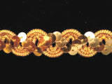 SQBRAID13 16mm Dark Golds Sequin Decorated Braid Trim