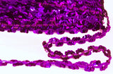 SQBRAID59 14mm Purple Lightly Elasticated Glitter-Sequin Braid Trim