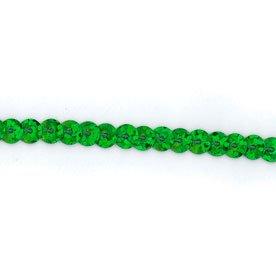 SQC68 6mm Green Hologram Metallic Strung Sequins - Sequin String