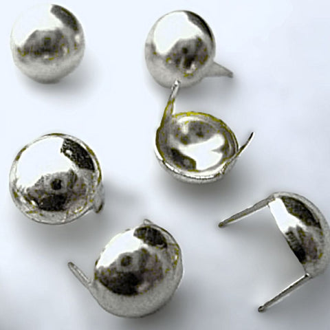 Silver 5.5mm Metal Domed Stud