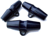 31mm Navy Gloss Nylon Toggle Button on a Shank