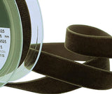 16mm Wide Brown Colour 9525 Berisfords Luxury Velvet Ribbon