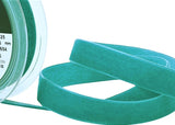 Berisfords 16mm Premium Quality Velvet Ribbon | Petrol 9654