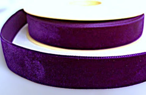 Cadbury purple 22mm Berisfords Nylon Velvet Ribbon