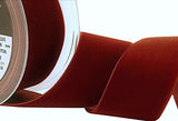 Berisfords 36mm Havanne (rust brown) Colour 9706 Top Quality Velvet Ribbon.