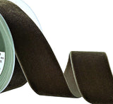 50mm Wide Brown Colour 9525 Berisfords Luxury Velvet Ribbon