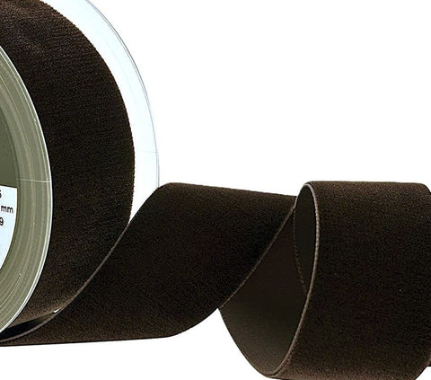 50mm Wide Cuban Brown Colour 9429 berisfords Luxury Velvet Ribbon