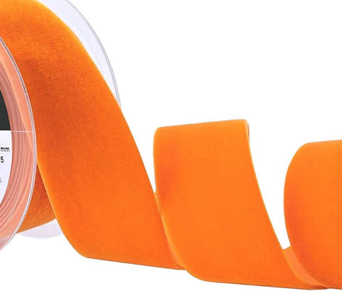 Berisfords 50mm Premium Quality Velvet Ribbon | Orange 9445
