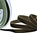 9mm Wide Brown Colour 9525 Berisfords Luxury Velvet Ribbon