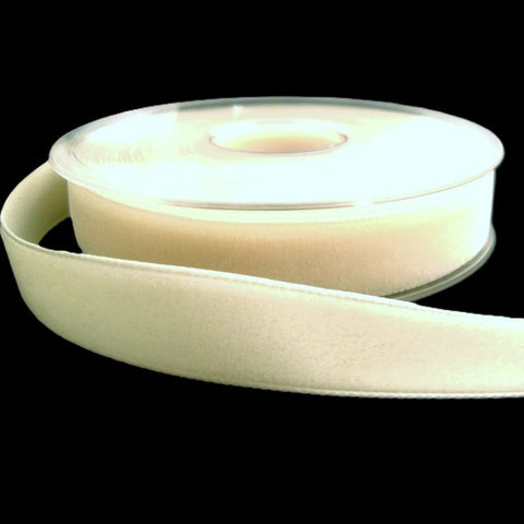 Berisfords 9mm width Eggshell Cream colour 9564 Luxury Velvet Ribbon.