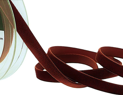 Berisfords 9mm Havanne (rust brown) Colour 9706 Top Quality Velvet Ribbon.