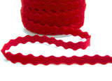 Scarlet berry red Velvet Ric Rac Braid Trim