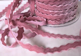 pink velvet ric rac trim