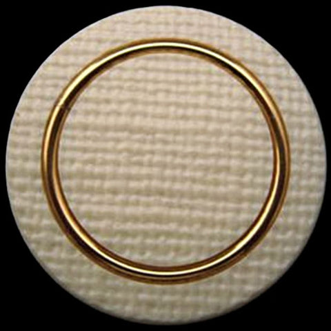 38mm Vintage Textured Celluloid & Indented Metal Ring Back Slot Button