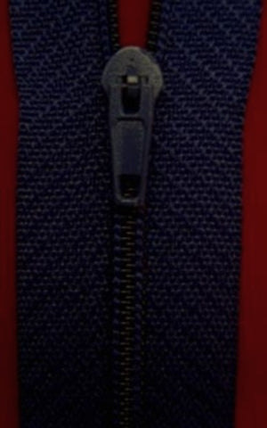 Z0568 46cm Rich Navy Nylon Pin Lock No.3 Closed End Zip