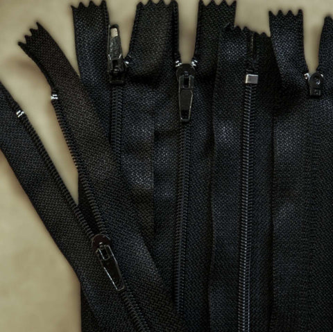 Z0742 46cm Black Nylon No.3 Closed End Pin Lock Zip