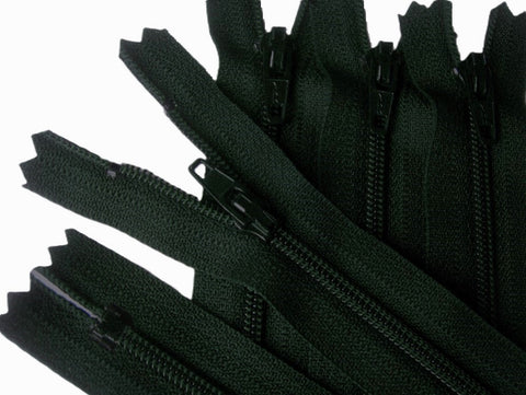 Z1626 YKK 20cm Forest Green Nylon No.3 Closed End Zip