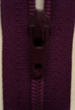 Z1648 YKK 18cm Deep Plum Nylon No.3 Closed End Zip