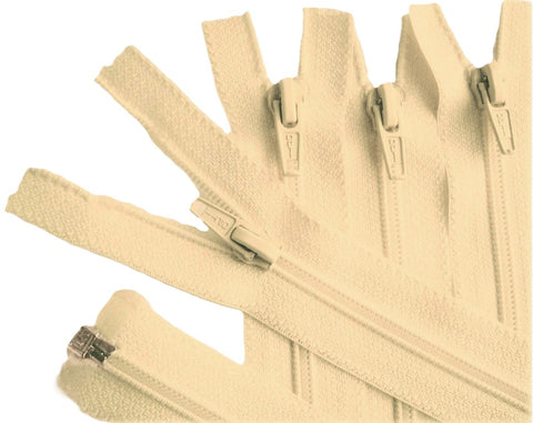 Z2080 30cm Cream Optilon Nylon No.5 Open End Zip