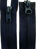 Z2480 61cm YKK Navy Double Ended Two Way Zip, Chunky Teeth No.6