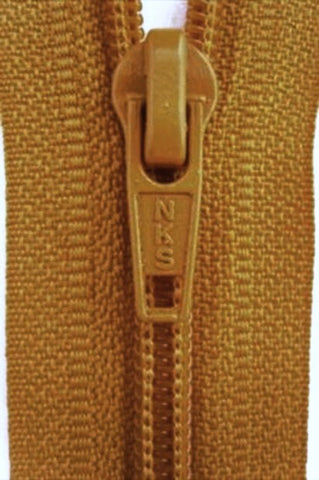 Z2626 76cm Burnt Gold Nylon No.5 Open End Zip