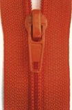 Z2741 58cm Bright Deep Orange Nylon No.5 Open End Zip