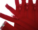 Z2791 66cm Deep Red Optilon Nylon No.5 Open End Zip