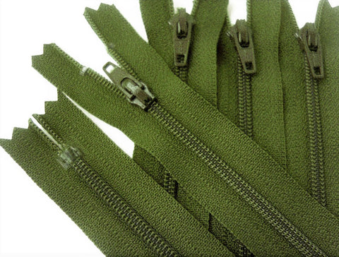 Z3030 YKK 15cm Army Green Nylon No.3 Closed End Zip