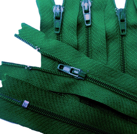 Z3127 18cm Deep Green Nylon No.3 Closed End Zip