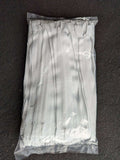 Bag of 100 white zips