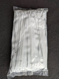 Bag of 100 white zips