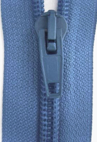 Z3654 36cm Dusky Blue Nylon No.5 Closed End Zip